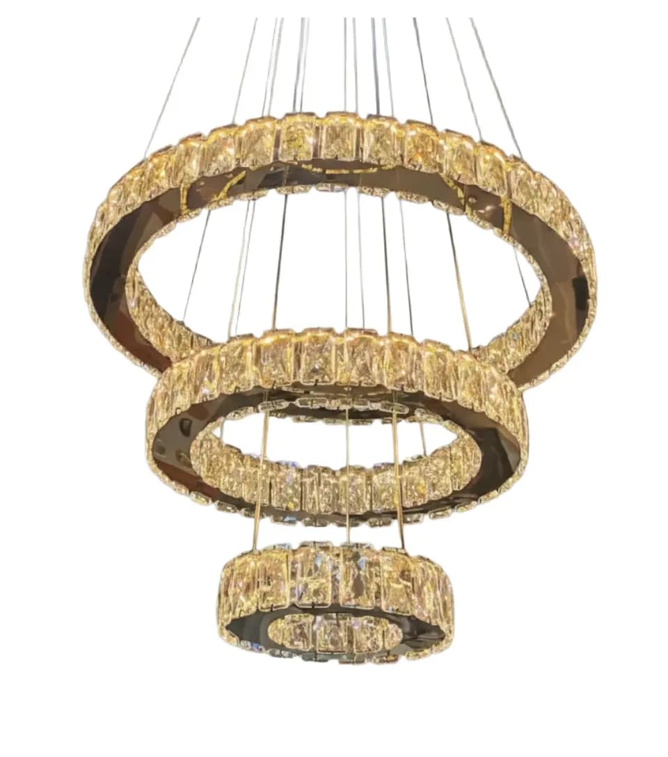 Three-Tiered Halo Pendant CH56
