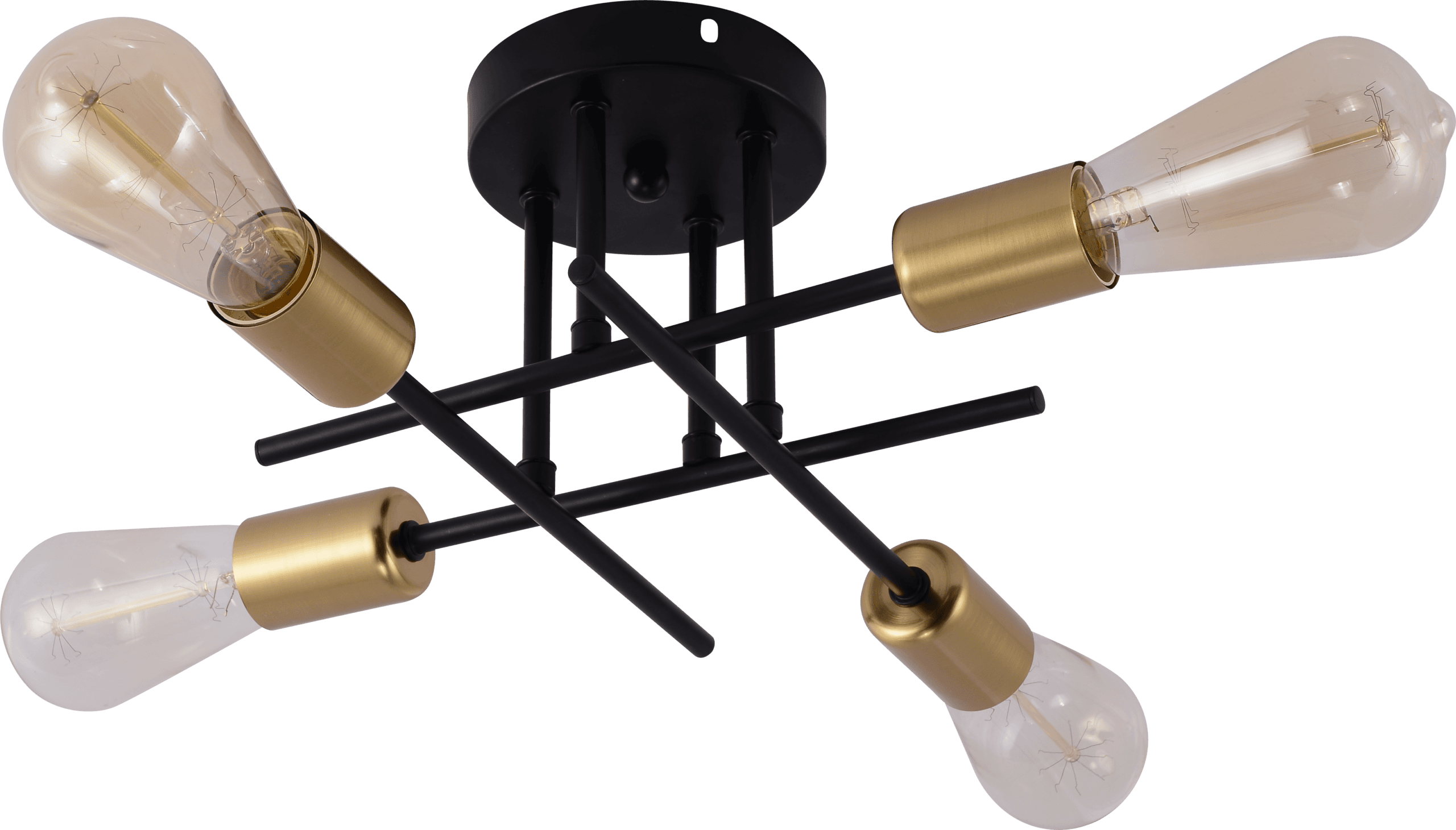 CP243/4BG 4 Arm Stylish Gold and Black Ceiling Light