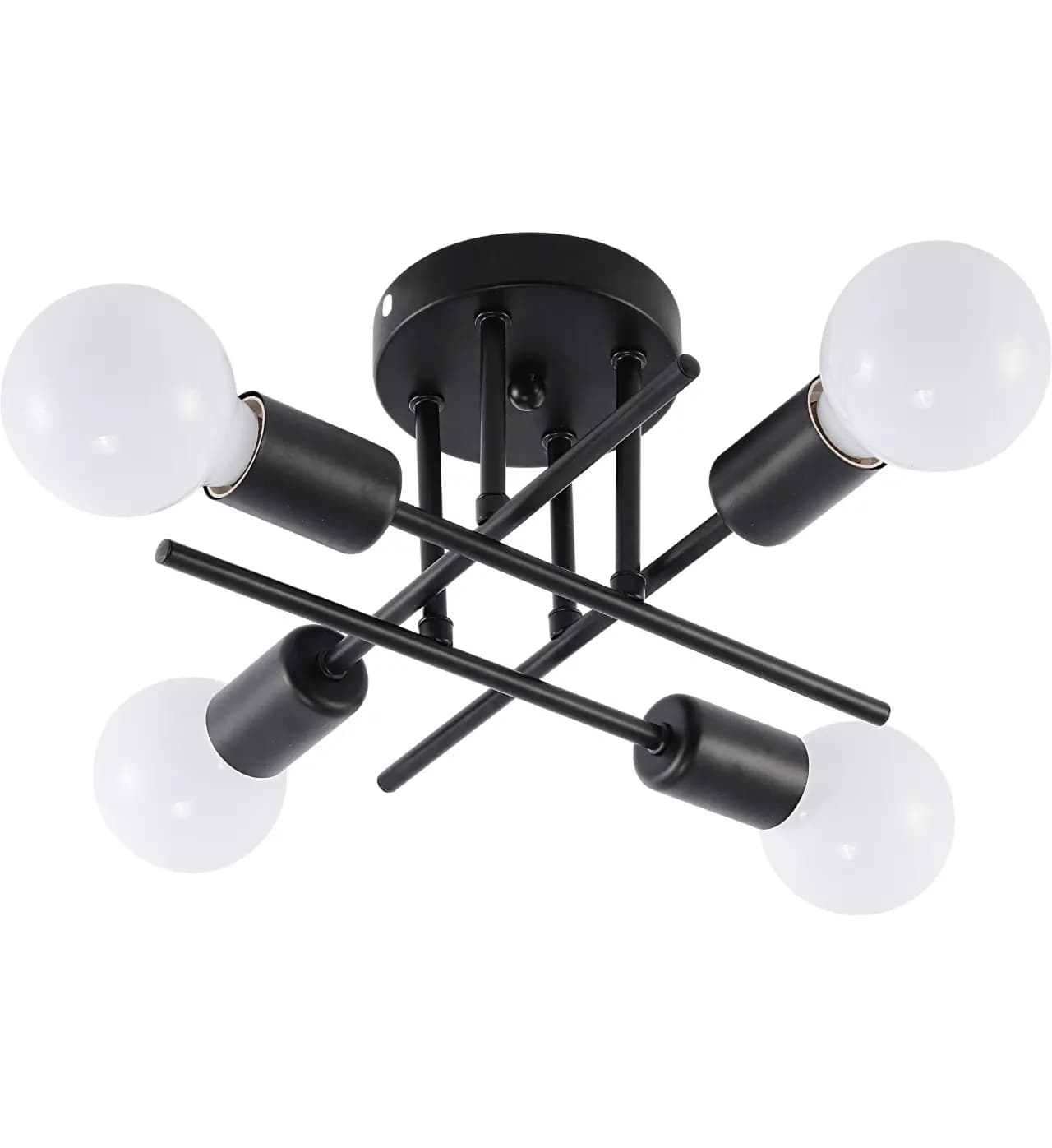 CP244/4BL 4 Arm Stylish Black Ceiling Light