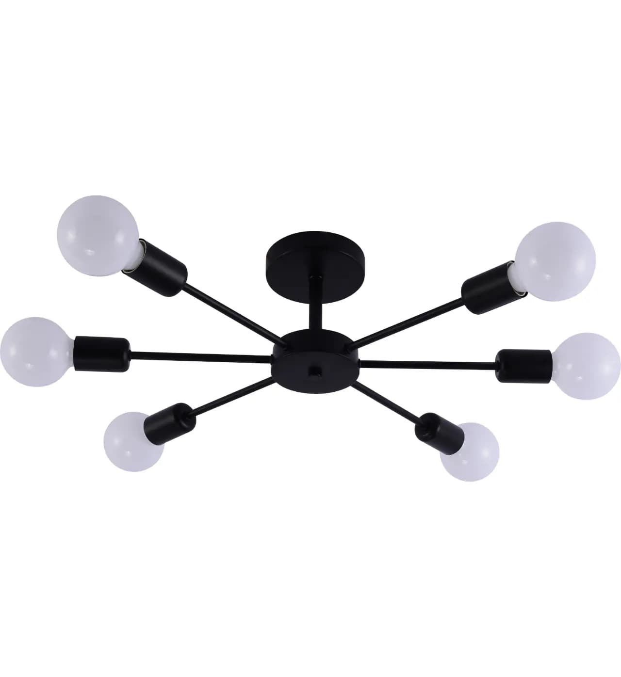 CP245/6BL 6 Arm Stylish Black Ceiling Light