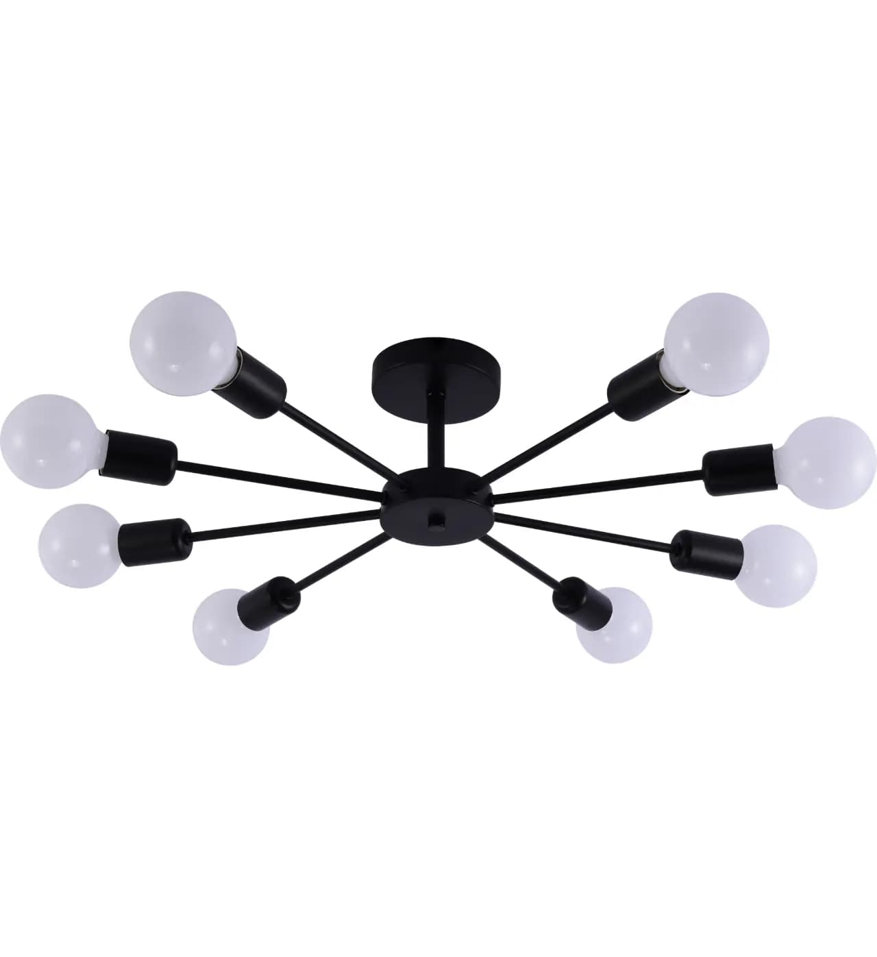 CP245/8BL 8 Arm Stylish Black Ceiling Light
