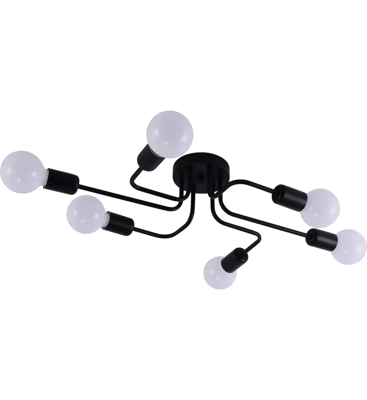 CP246/6BL 6 Arm Stylish Black Ceiling Light