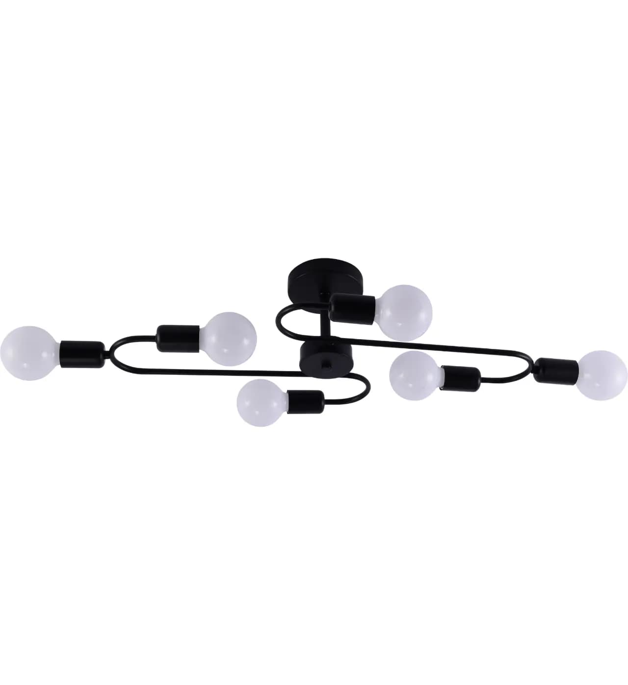 CP247/6BL 6 Arm Stylish Black Ceiling Light