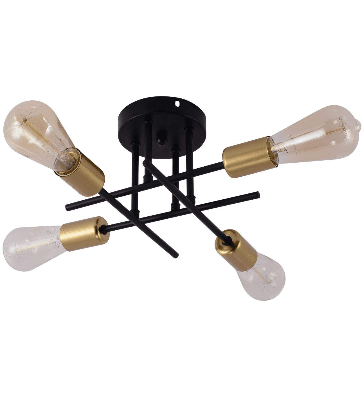 CP243/4BG 4 Arm Stylish Gold and Black Ceiling Light