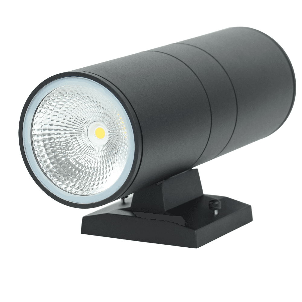 WL-L43/BL-3CCT Modern Black Cylindrical Up/Down Wall Light with 3CCT Technology