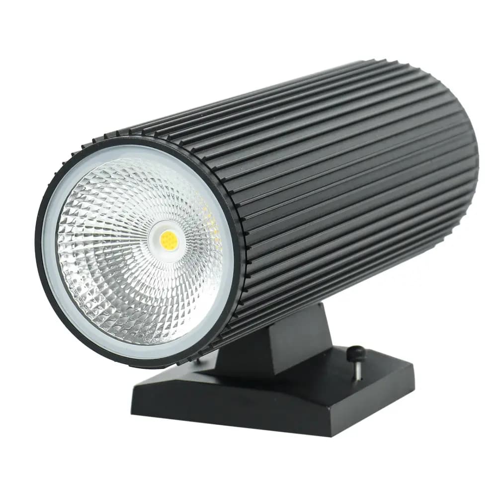 WL-L44/BL-3CCT Modern Black Cylindrical Up/Down Wall Light with 3CCT Technology