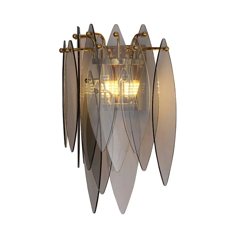 Modern Gold Grey Glass Wall Light CH61/2G-Wall