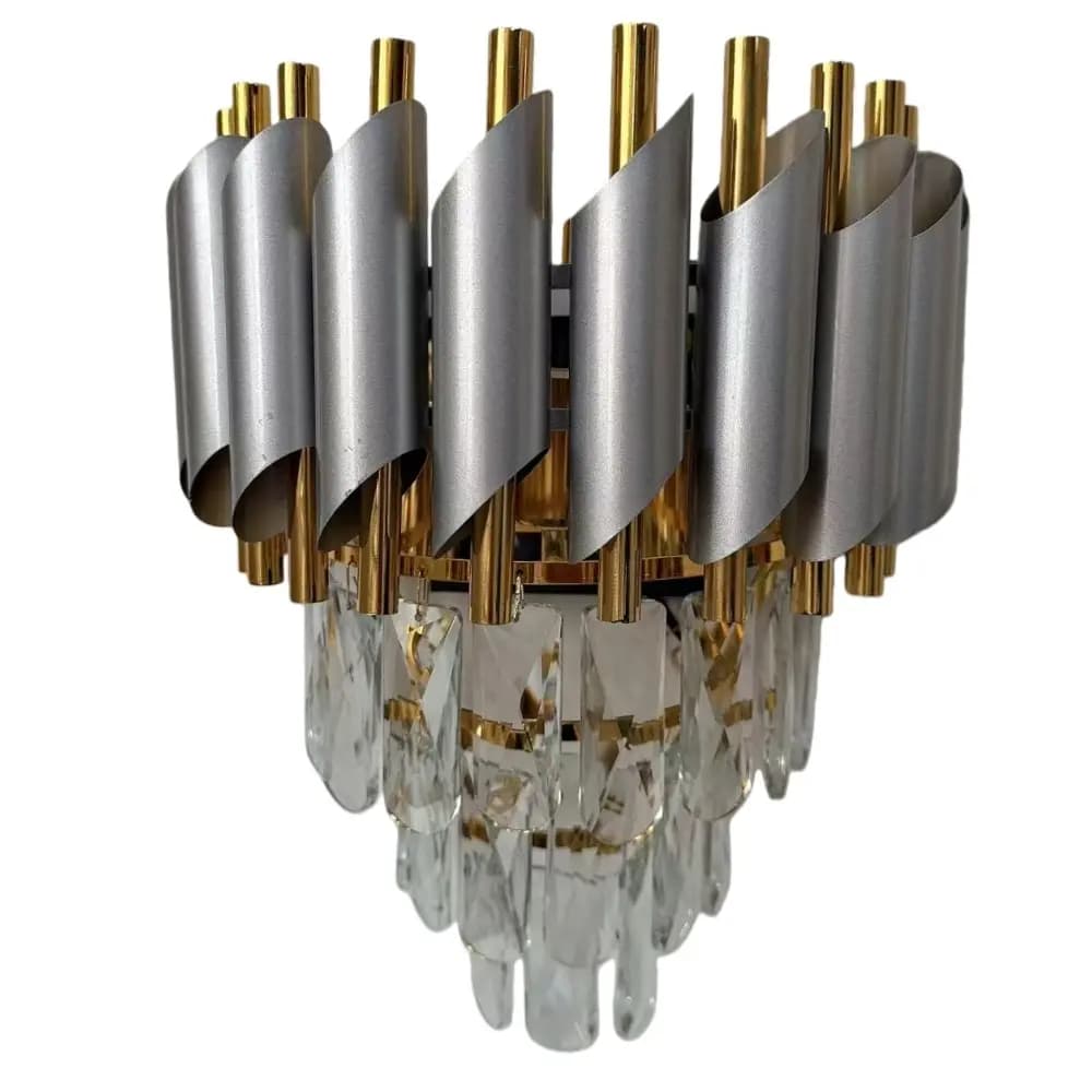 Modern White and Gold Crystal Wall Light CH62/3SG-WALL