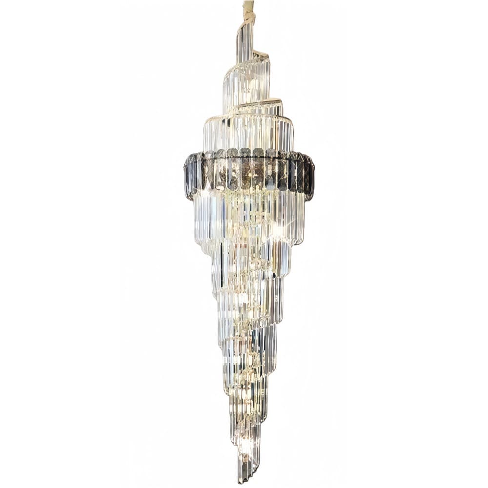 Majestic Gold Spiral Smoky Crystal Chandelier CH63/41G-600*2000