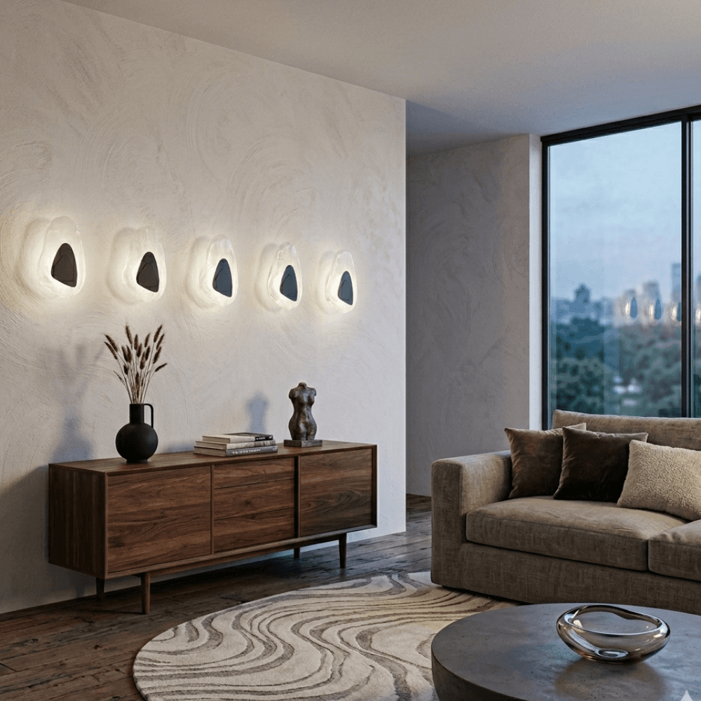Modern Black CCT LED Glass Wall Light CP269BL-Wall