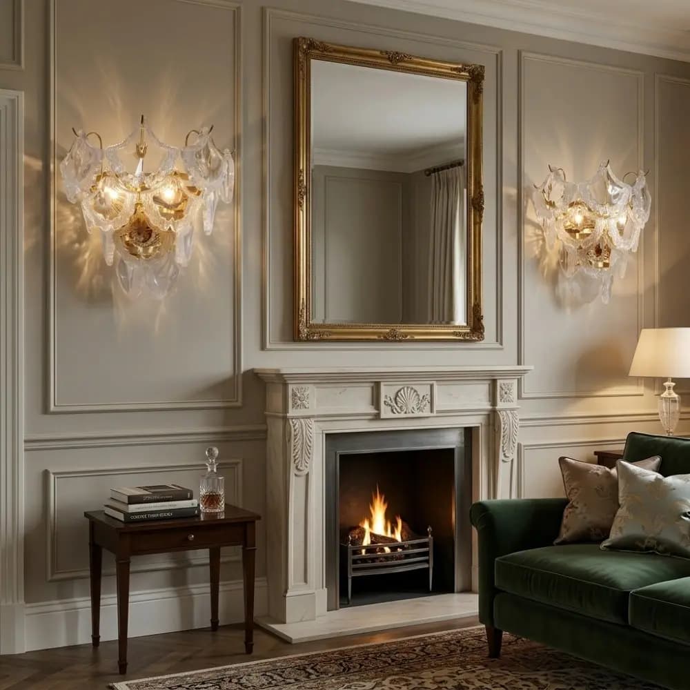 French Gold Crystal Wall Light CH267/2G-WALL