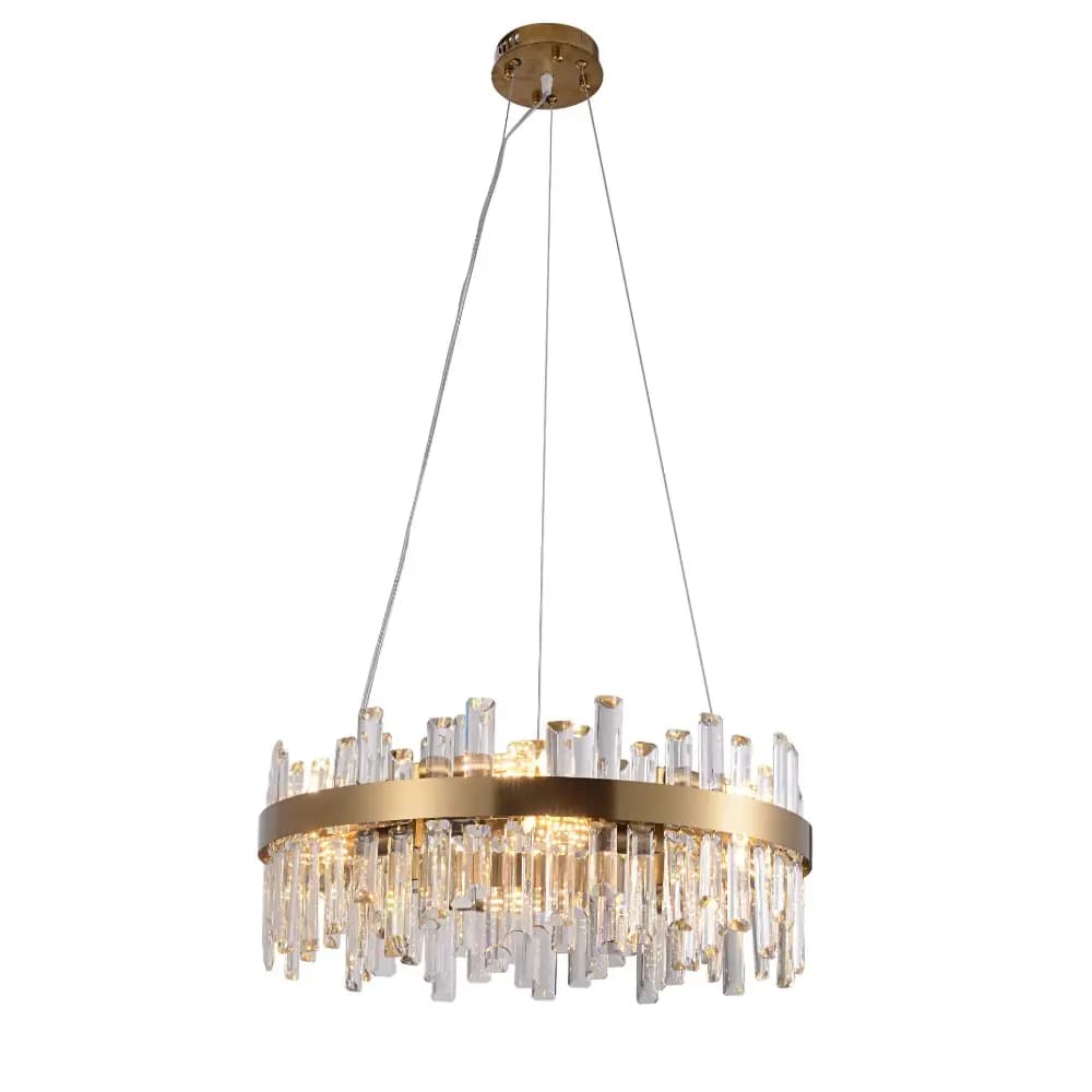 Modern Brass Gold Round Crystal Chandelier CH60/12G-600