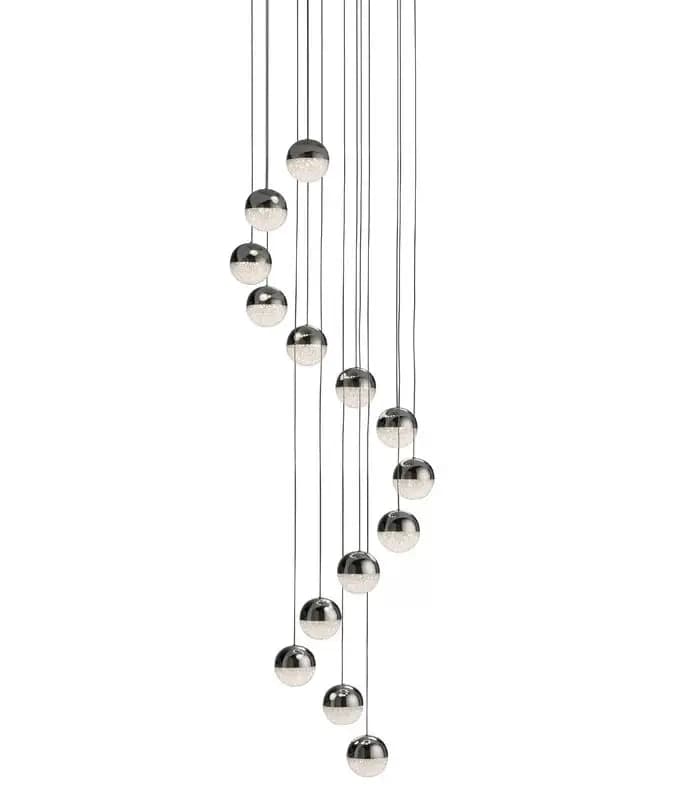 Spiral Cluster Ceiling Chrome - Pendant CH226/14C