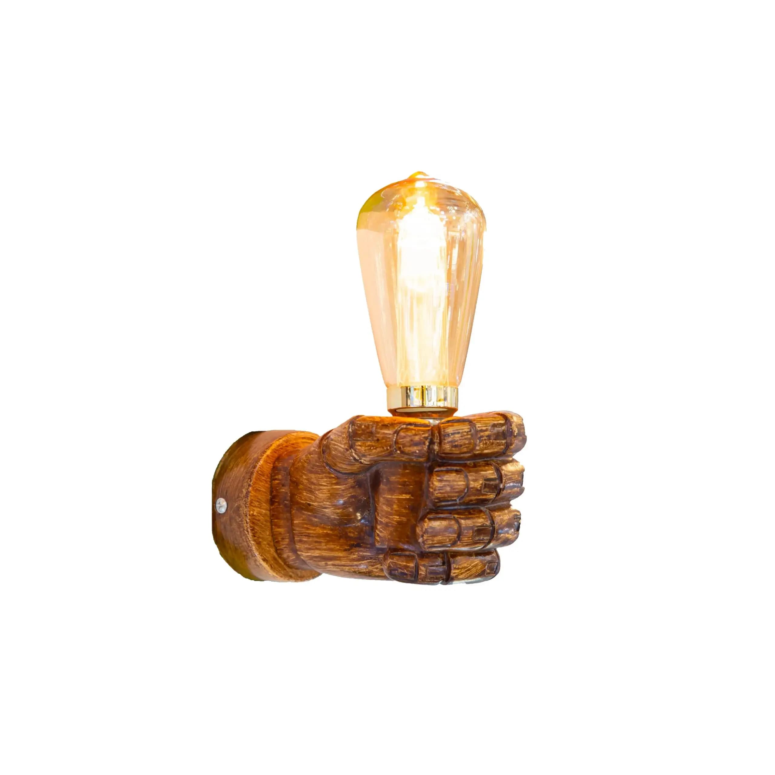 Wooden Finished Hand Wall Lamp WL020-31