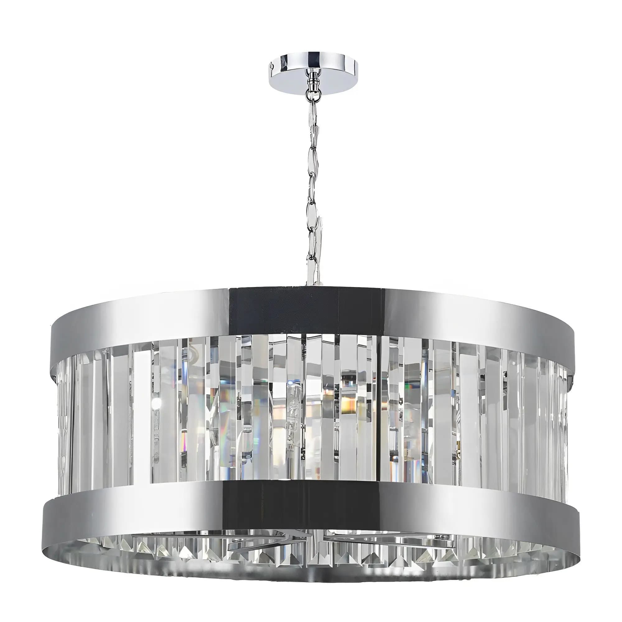Wide Ceiling Chrome Crystal Chandelier CH259/5C-450
