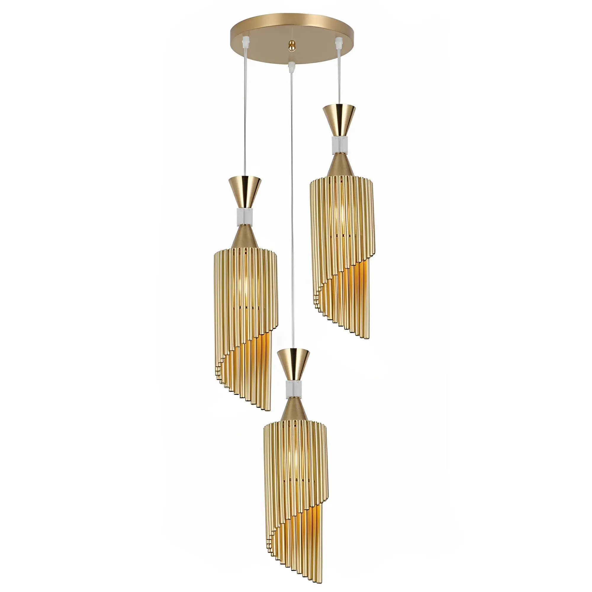 3 Large Gold Ceiling Pendant Lights CP106
