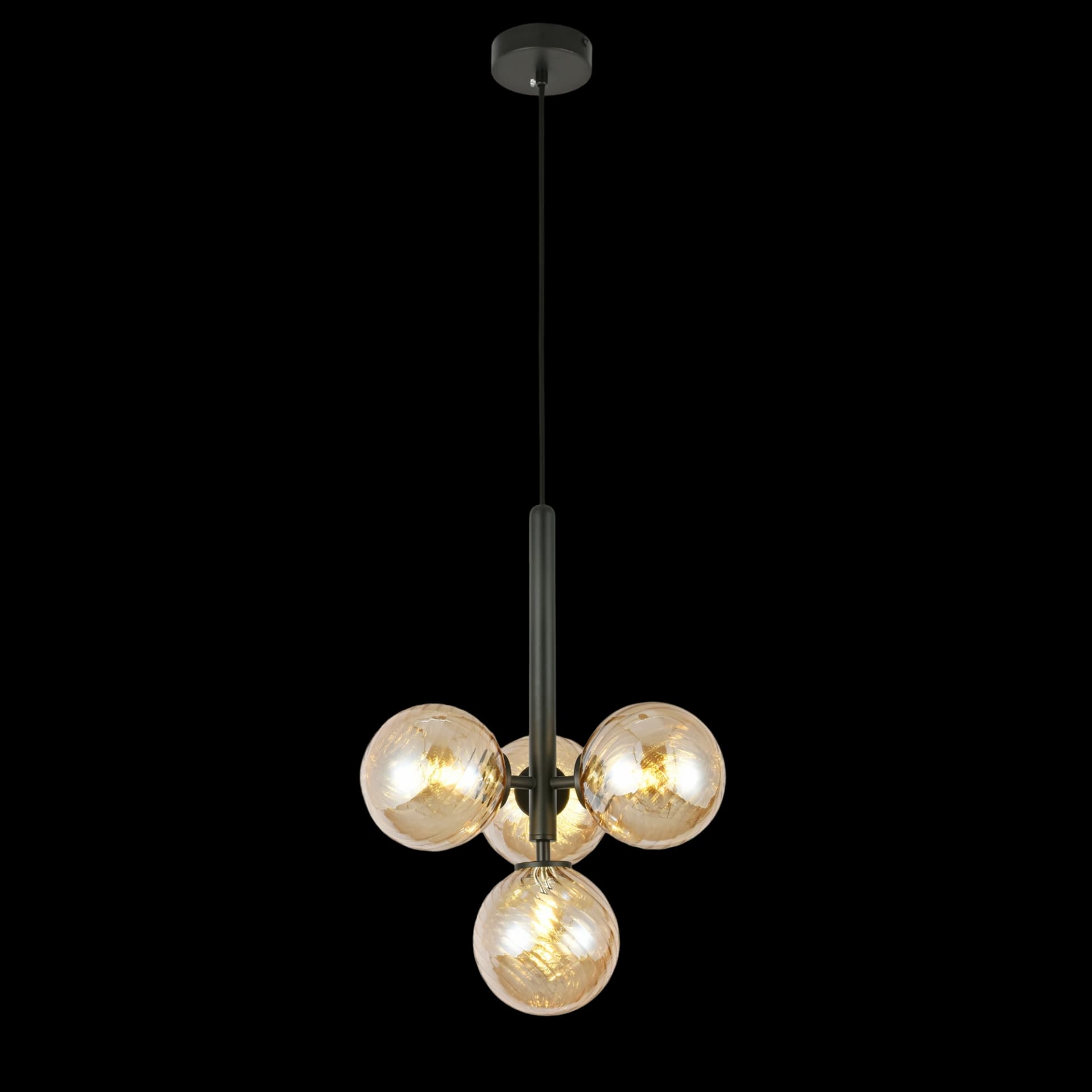 4 Light Amber Shade Ceiling Cluster Pendant CP210