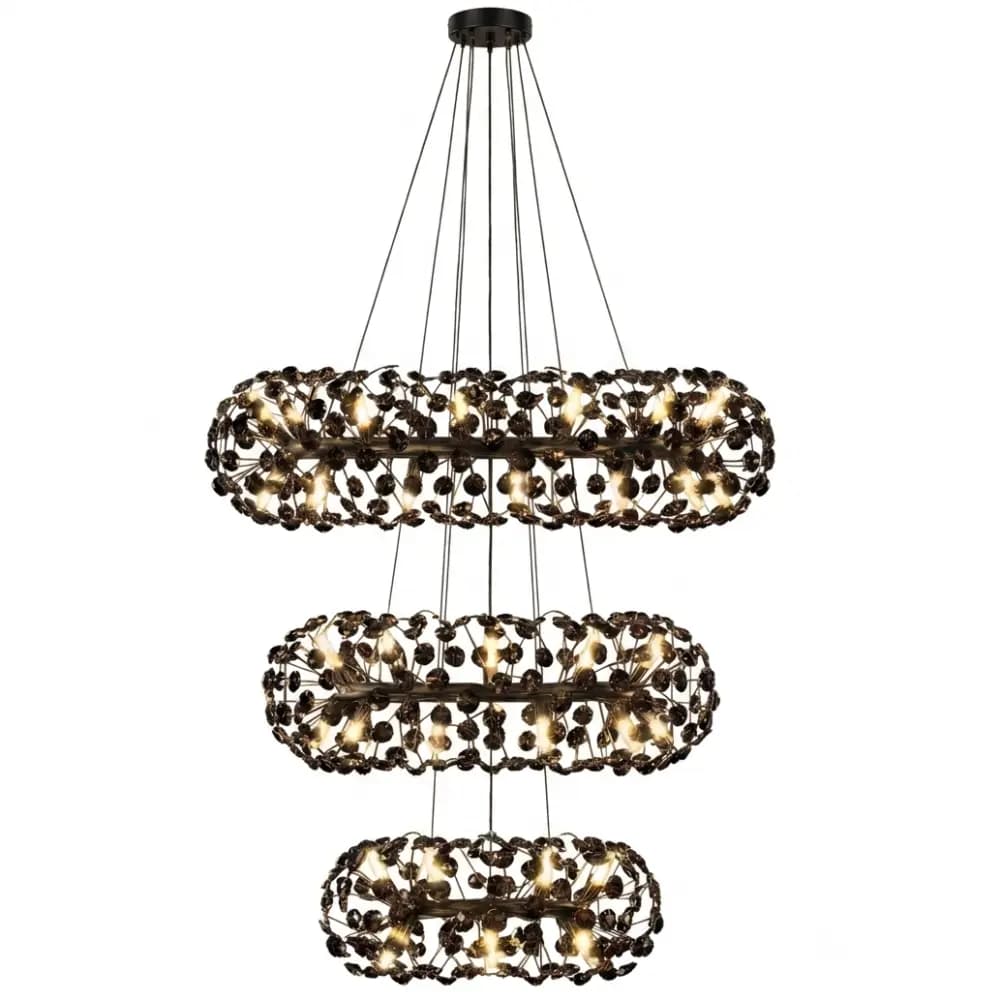 Black 3-Tier Luxury Chandelier Light – CH242
