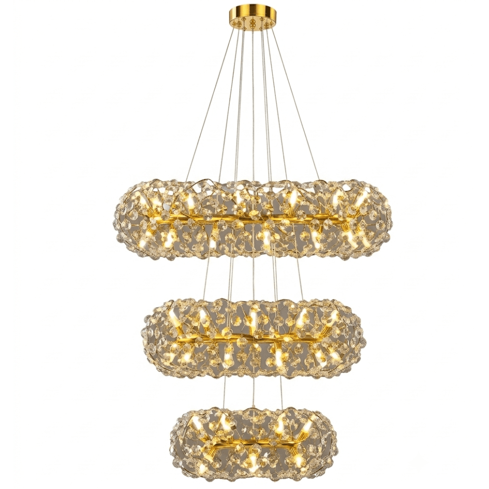 Gold 3-Tier Luxury Chandelier Light – CH242